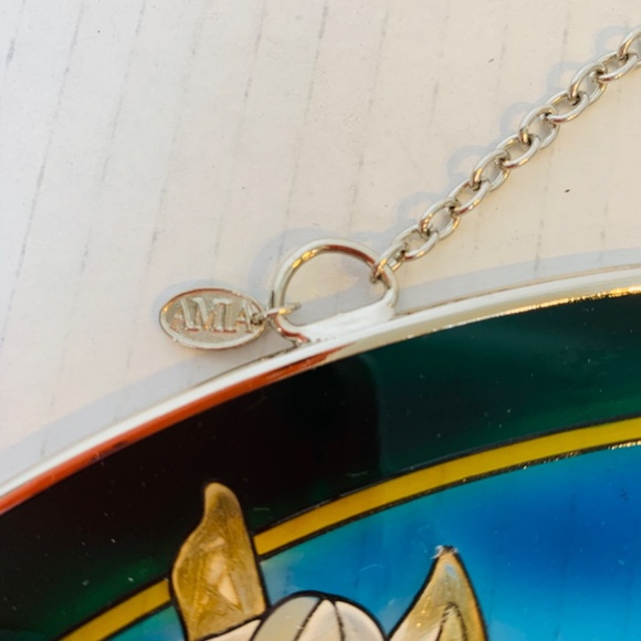 Amia Linda McFadden Sun Catcher Welcome Sign Horses Equestrian Stain Glass - Picture 2 of 14